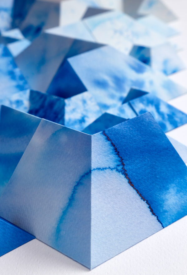 'Blue Entropy' paper sculpture by LetovBarski