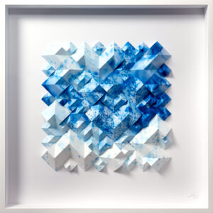 'Blue Entropy' paper sculpture by LetovBarski