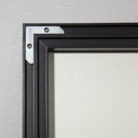Black aluminum frame back