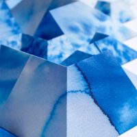 'Blue Entropy' paper sculpture by LetovBarski