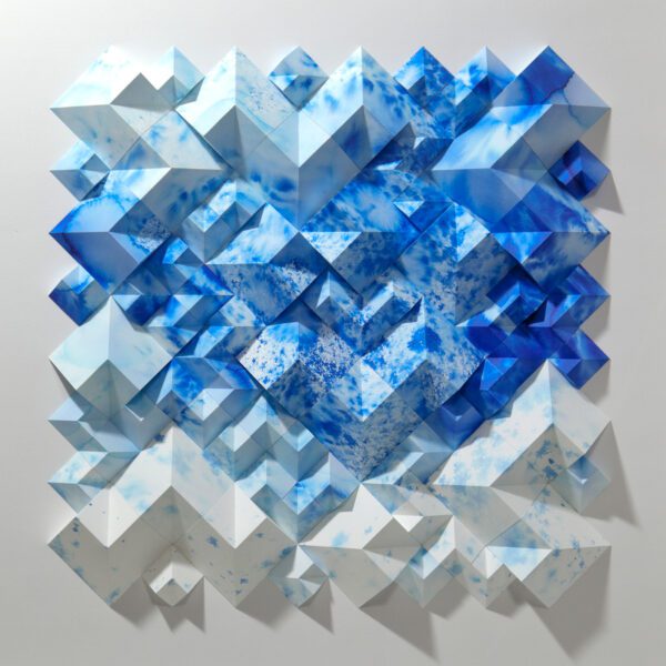 'Blue Entropy' paper sculpture by LetovBarski