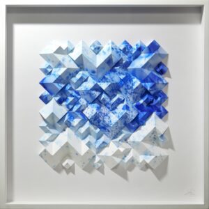 'Blue Entropy' paper sculpture by LetovBarski