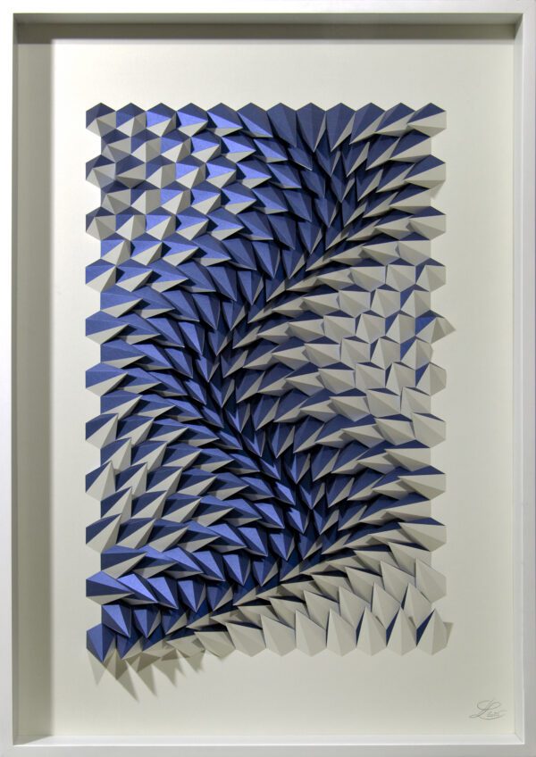 'Edge of Blue' paper sculpture by LetovBarski 'Edge of Blue' paper sculpture by LetovBarski