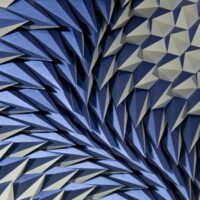 'Edge of Blue' paper sculpture by LetovBarski 'Edge of Blue' paper sculpture by LetovBarski