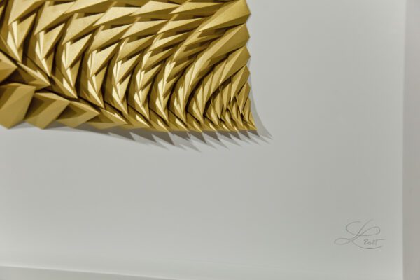 'Golden Equilibrium' paper sculpture by LetovBarski 'Golden Equilibrium' paper sculpture by LetovBarski